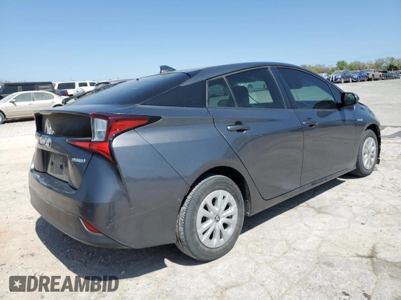 2019 Toyota Prius L Eco with VIN JTDKARFU0K3074279, listed as a Copart auction lot 50806805 with 55,496 mi miles and Salvage Title. Bid and sale history available at carsss.com. Image 3.