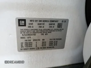 2020 Chevrolet Trax LT z VIN KL7CJLSB5LB321922, wystawiony jako Copart lot #56070755 z przebiegiem 69 181 mil mil oraz Czysty tytuł • Clean title. Historia ofert i sprzedaży dostępna na DreamBid. Obrazek 13.