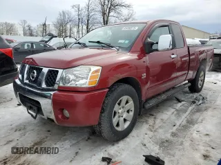2004 Nissan Titan SE with VIN 1N6AA06B24N568086, listed as a Copart auction lot 45496575 with 132,131 mi miles and Salvage title. Bid and sale history available at DreamBid. Image 1.