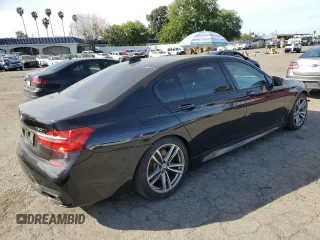 2018 BMW 7 Series 750i with VIN WBA7F0C54JGM23724, listed as a Copart auction lot 89399285 with 141,167 mi miles and Salvage Title. Bid and sale history available at carsss.com. Image 3.