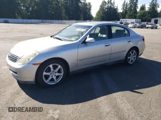 2003 Infiniti G35 w/Leather z VIN JNKCV51E63M321042, wystawiony jako Copart lot #57238535 z przebiegiem 157 847 mil mil oraz Czysty tytuł • Clean title. Historia ofert i sprzedaży dostępna na DreamBid. Obrazek 1.