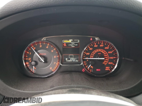 2015 Subaru WRX Premium with VIN JF1VA1D60F9831421, listed as a Copart auction lot 87465224 with 103,918 mi miles and Salvage Title. Bid and sale history available at carsss.com. Image 9.