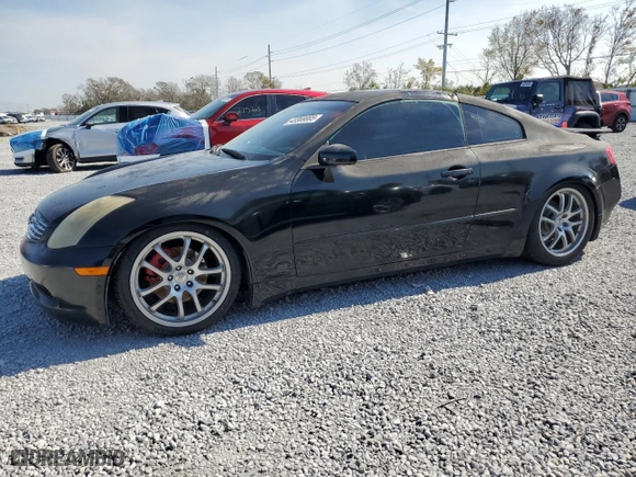2005 Infiniti G35 Coupe with VIN JNKCV54E25M419001, listed as a Copart auction lot 43369005 with NaN miles and Clean Title. Bid and sale history available at carsss.com. Image 1.