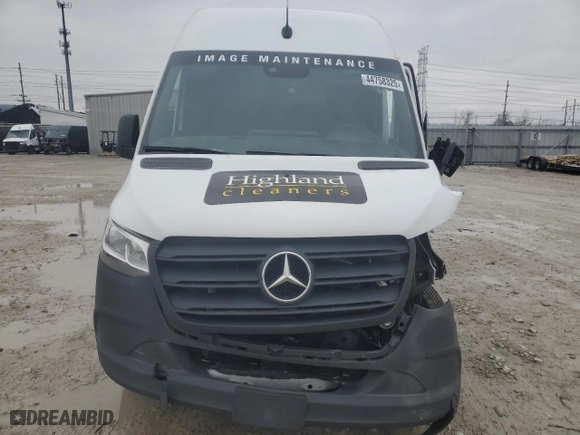 2023 Mercedes-Benz Sprinter Cargo Van with VIN W1Y4NDHY2PT147736, listed as a Copart auction lot 44758325 with NaN miles and Salvage Title. Bid and sale history available at carsss.com. Image 5.