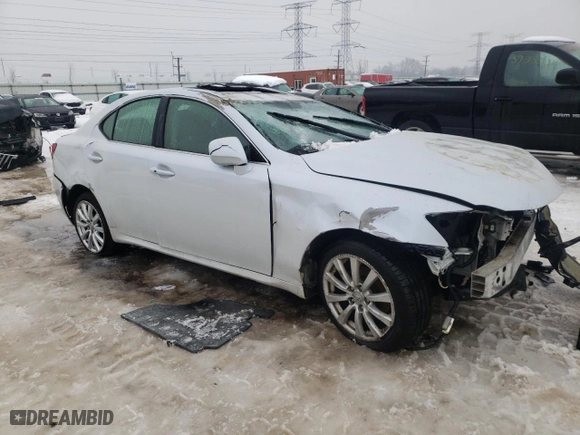2007 Lexus IS 250 with VIN JTHCK262272011350, listed as a Copart auction lot 86956974 with 143,802 mi miles and Salvage Title. Bid and sale history available at carsss.com. Image 4.