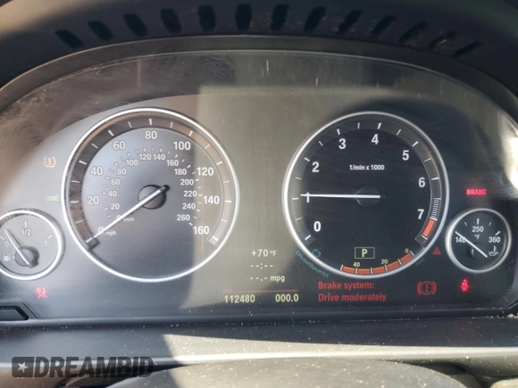 2013 BMW 5 Series 528i xDrive with VIN WBAXH5C55DDW16459, listed as a Copart auction lot 54198765 with 112,480 mi miles and Clean Title. Bid and sale history available at carsss.com. Image 9.