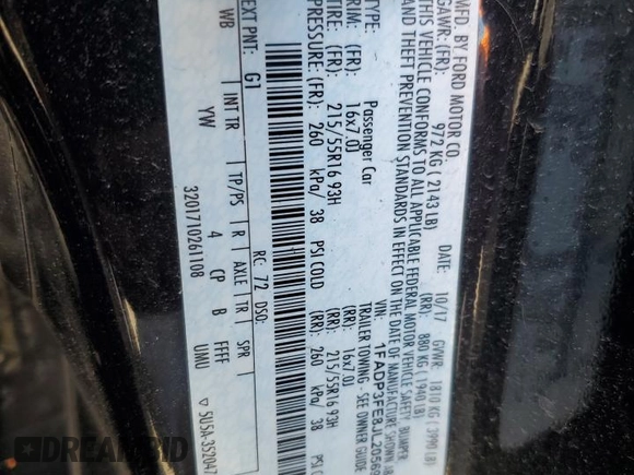 2018 Ford Focus SE with VIN 1FADP3FE8JL205699, listed as a Copart auction lot 63300795 with 128,877 mi miles and Clean title. Bid and sale history available at DreamBid. Image 12.