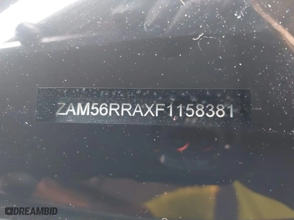 2015 Maserati Quattroporte S Q4 with VIN ZAM56RRAXF1158381, listed as a IAAI auction lot 39717772 with NaN miles. Bid and sale history available at carsss.com. Image 18.