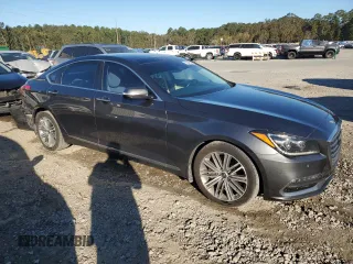 2018 Genesis G80 3.8L with VIN KMHGN4JE7JU249418, listed as a Copart auction lot 76242584 with 86,971 mi miles and Salvage Title. Bid and sale history available at carsss.com. Image 4.