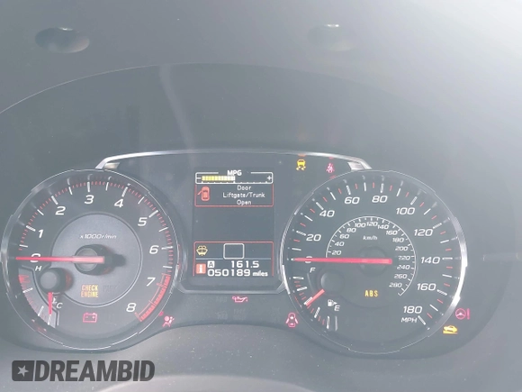 2018 Subaru WRX Premium with VIN JF1VA1B65J9828218, listed as a IAAI auction lot 40550359 with 50,189 mi miles. Bid and sale history available at carsss.com. Image 7.