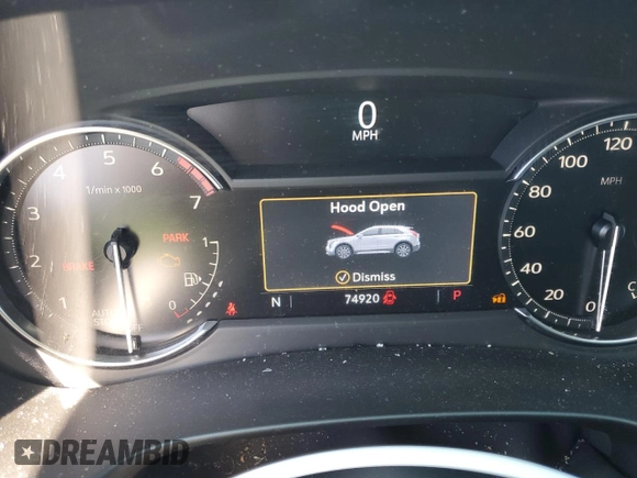 2023 Cadillac XT4 FWD Luxury with VIN 1GYAZAR45PF218684, listed as a Copart auction lot 46483515 with 74,920 mi miles and Salvage title. Bid and sale history available at DreamBid. Image 9.