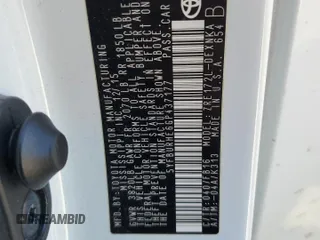 2016 Toyota Corolla L z VIN 5YFBURHE6GP437177, wystawiony jako Copart lot #46701155 z przebiegiem 84 154 mil mil oraz Szkoda całkowita • Salvage title. Historia ofert i sprzedaży dostępna na DreamBid. Obrazek 13.