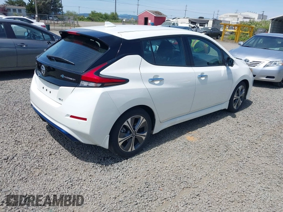 2021 Nissan LEAF SV with VIN 1N4AZ1CV0MC556505, listed as a IAAI auction lot 42438895 with 20,249 mi miles and . Bid and sale history available at DreamBid. Image 4.