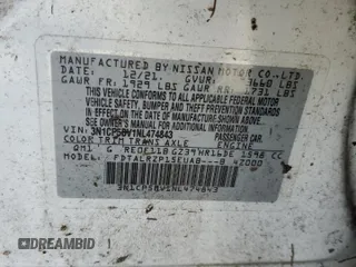2022 Nissan Kicks S with VIN 3N1CP5BV1NL474843, listed as a Copart auction lot 42575535 with Not Provided miles and Non Repairable. Bid and sale history available at DreamBid. Image 12.
