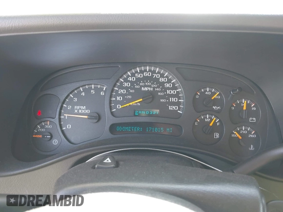 2003 Chevrolet Silverado 1500HD LS z VIN 1GCGK13U43F150515, wystawiony jako IAAI lot #42135449 z przebiegiem 171 015 mil mil oraz . Historia ofert i sprzedaży dostępna na DreamBid. Obrazek 7.
