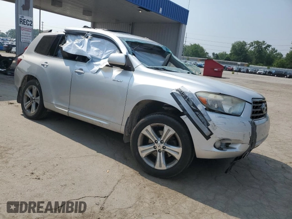 2008 Toyota Highlander Sport with VIN JTEES43AX82021168, listed as a Copart auction lot 60386755 with Not provided miles and Salvage title. Bid and sale history available at DreamBid. Image 4.