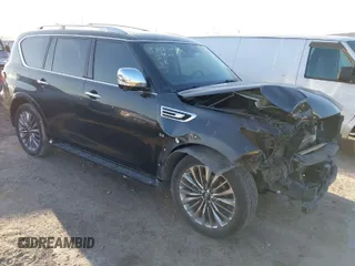 2018 Infiniti QX80 with VIN JN8AZ2NE0J9195724, listed as a IAAI auction lot 41778410 with 137,315 mi miles. Bid and sale history available at carsss.com. Image 1.