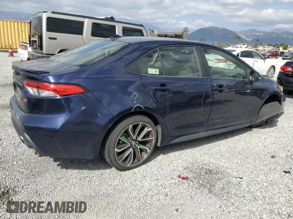 2020 Toyota Corolla SE with VIN JTDS4RCE3LJ006298, listed as a Copart auction lot 50997415 with 74,952 mi miles and Salvage Title. Bid and sale history available at carsss.com. Image 3.