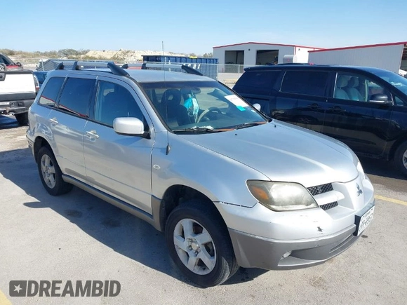 2003 Mitsubishi Outlander XLS with VIN JA4LZ41G53U107011, listed as a IAAI auction lot 41799550 with 164,519 mi miles. Bid and sale history available at carsss.com. Image 1.