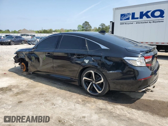 2019 Honda Accord Sport with VIN 1HGCV1F34KA037329, listed as a Copart auction lot 50502635 with 129,638 mi miles and Salvage Title. Bid and sale history available at DreamBid. Image 2.