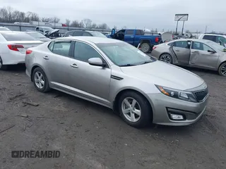 2015 Kia Optima LX with VIN KNAGM4A74F5530017, listed as a IAAI auction lot 38620754 with 108,107 mi miles and . Bid and sale history available at DreamBid. Image 1.