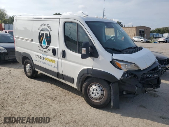 2023 Ram ProMaster Cargo with VIN 3C6LRVNG5PE500427, listed as a Copart auction lot 69669214 with Not Provided miles and Salvage Title. Bid and sale history available at DreamBid. Image 4.