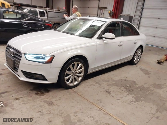 2013 Audi A4 Premium Plus with VIN WAUFFAFL2DA173435, listed as a IAAI auction lot 41941457 with 111,174 mi miles. Bid and sale history available at carsss.com. Image 2.