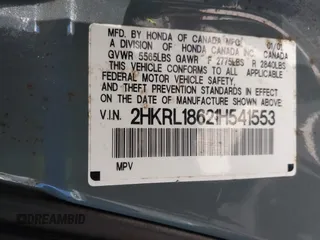 2001 Honda Odyssey EX z VIN 2HKRL18621H541553, wystawiony jako IAAI lot #42469447 z przebiegiem 241 701 mil mil oraz . Historia ofert i sprzedaży dostępna na DreamBid. Obrazek 9.