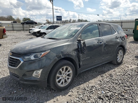 2020 Chevrolet Equinox LT with VIN 3GNAXKEV1LS585482, listed as a Copart auction lot 48761205 with 74,968 mi miles and Salvage Title. Bid and sale history available at carsss.com. Image 1.