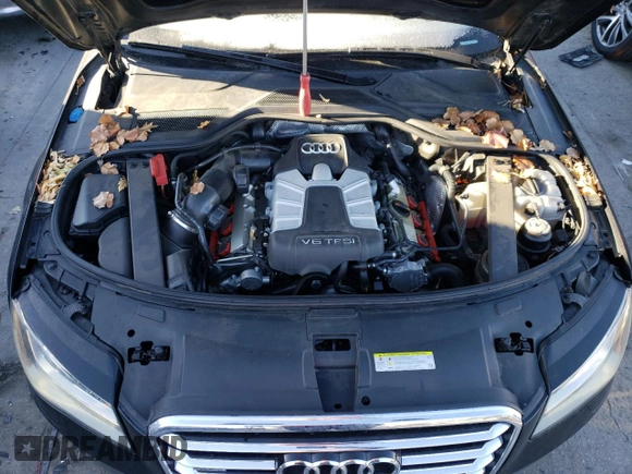 2013 Audi A8 L 3.0L with VIN WAURGAFD2DN008190, listed as a Copart auction lot 43369565 with 0 mi miles and Salvage Title. Bid and sale history available at carsss.com. Image 11.