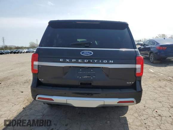 2022 Ford Expedition Max XLT with VIN 1FMJK1JT4NEA66862, listed as a Copart auction lot 55061095 with 53,099 mi miles and Salvage Title. Bid and sale history available at DreamBid. Image 6.