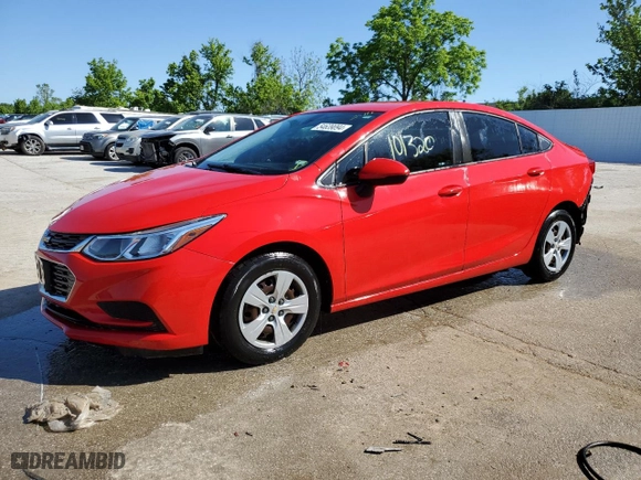 2017 Chevrolet Cruze LS with VIN 1G1BC5SM1H7218540, listed as a Copart auction lot 54639094 with 101,320 mi miles and Salvage Title. Bid and sale history available at carsss.com. Image 1.