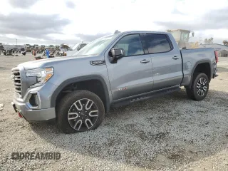 2021 GMC Sierra 1500 AT4 with VIN 1GTP9EED8MZ447240, listed as a Copart auction lot 47469775 with 58,807 mi miles and Salvage Title. Bid and sale history available at carsss.com. Image 1.