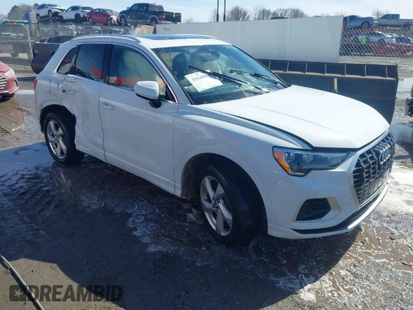 2020 Audi Q3 Premium with VIN WA1AECF31L1098425, listed as a IAAI auction lot 41640806 with 100,462 mi miles and . Bid and sale history available at DreamBid. Image 1.