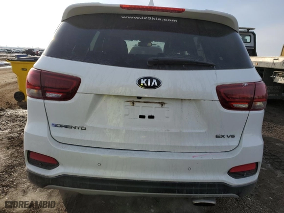 2019 Kia Sorento EX V6 with VIN 5XYPHDA52KG445622, listed as a Copart auction lot 44812945 with 133,296 mi miles and Salvage Title. Bid and sale history available at carsss.com. Image 6.