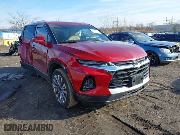 2022 Chevrolet Blazer Premier with VIN 3GNKBLR40NS163877, listed as a IAAI auction lot 41249191 with 22,235 mi miles and . Bid and sale history available at DreamBid. Image 1.