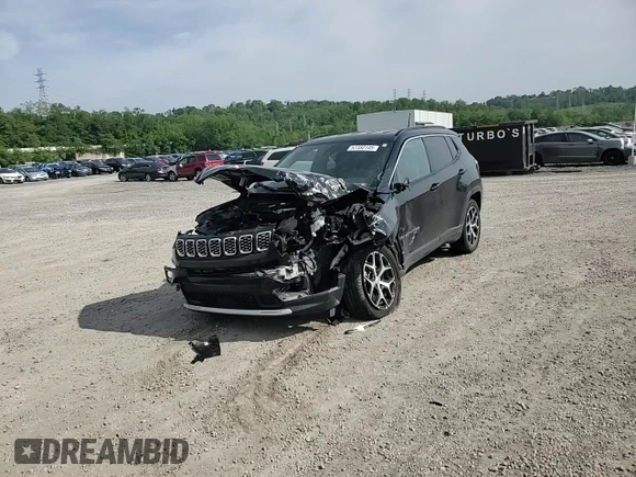 2024 Jeep Compass Limited with VIN 3C4NJDCN3RT161346, listed as a Copart auction lot 57380145 with 11,344 mi miles and Salvage title. Bid and sale history available at DreamBid. Image 13.
