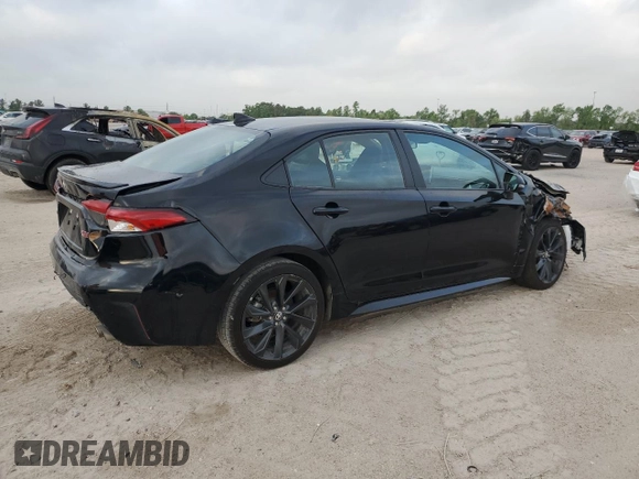 2024 Toyota Corolla XSE with VIN 5YFT4MCEXRP187024, listed as a Copart auction lot 51698325 with 57,561 mi miles and Salvage Title. Bid and sale history available at carsss.com. Image 3.