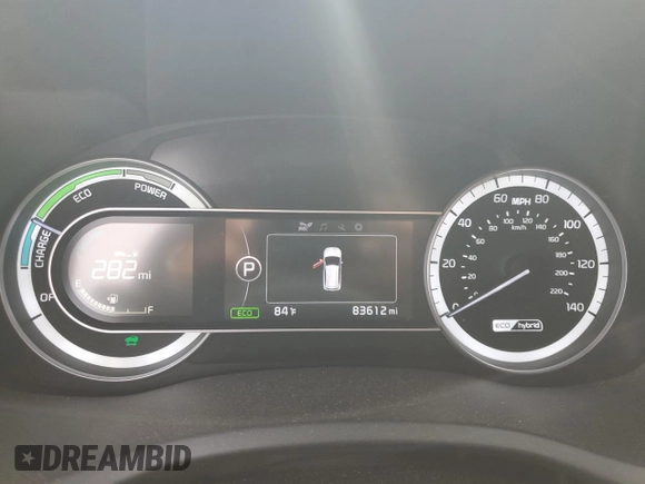 2018 Kia Niro FE with VIN KNDCB3LC3J5188466, listed as a Copart auction lot 63920144 with 83,612 mi miles and Salvage Title. Bid and sale history available at carsss.com. Image 9.