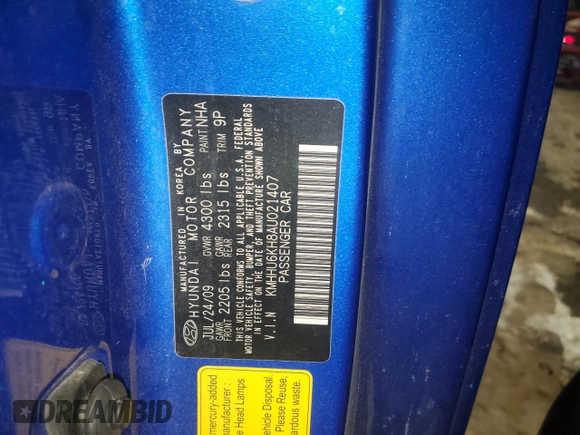 2010 Hyundai Genesis Coupe Grand Touring с VIN KMHHU6KH8AU021407, выставлен на аукционе Copart как лот 45724875 с пробегом 126 547 миль миль и Списание • Salvage title. История ставок и продаж доступна на DreamBid. Изображение 13.