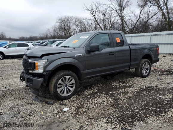 2018 Ford F-150 XL with VIN 1FTEX1EP9JFC61316, listed as a Copart auction lot 47682075 with 160,119 mi miles and Non Repairable. Bid and sale history available at carsss.com. Image 1.