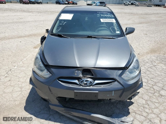 2012 Hyundai Accent GS with VIN KMHCT5AE8CU028794, listed as a Copart auction lot 59426662 with 81,276 mi miles and Salvage Title. Bid and sale history available at carsss.com. Image 9.