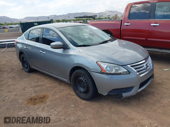 2014 Nissan Sentra S with VIN 3N1AB7AP3EY220784, listed as a IAAI auction lot 42220590 with 148,510 mi miles and . Bid and sale history available at DreamBid. Image 1.
