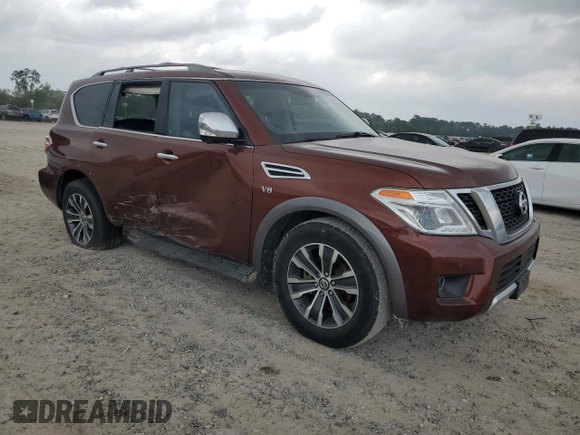 2017 Nissan Armada SL with VIN JN8AY2NDXH9008199, listed as a Copart auction lot 50427455 with 170,542 mi miles and Salvage Title. Bid and sale history available at carsss.com. Image 4.