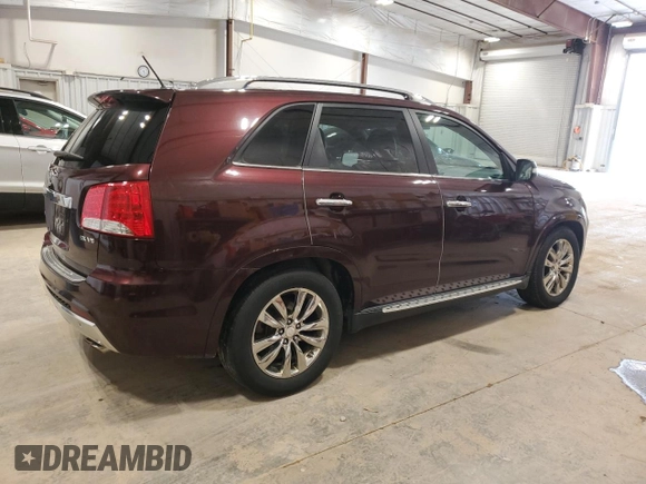 2013 Kia Sorento SX with VIN 5XYKW4A22DG346503, listed as a Copart auction lot 52763175 with 138,170 mi miles and Clean Title. Bid and sale history available at carsss.com. Image 3.