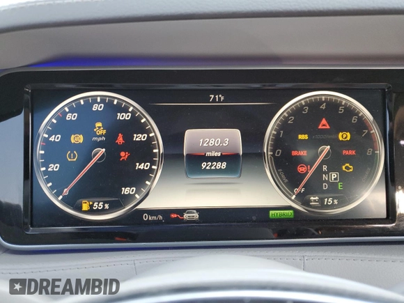 2017 Mercedes-Benz S 550e with VIN WDDUG6DB5HA289321, listed as a Copart auction lot 75888674 with 92,288 mi miles and Clean Title. Bid and sale history available at DreamBid. Image 9.