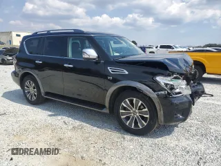 2019 Nissan Armada SL with VIN JN8AY2ND8K9092742, listed as a Copart auction lot 48967225 with 91,245 mi miles and Salvage Title. Bid and sale history available at carsss.com. Image 4.