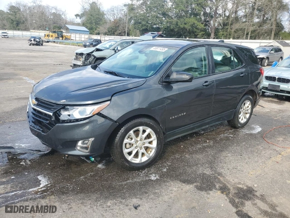 2020 Chevrolet Equinox LS with VIN 2GNAXHEV0L6271727, listed as a Copart auction lot 46811495 with 158,150 mi miles and Salvage Title. Bid and sale history available at carsss.com. Image 1.