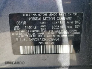 2019 Hyundai Accent SE with VIN 3KPC24A33KE039764, listed as a Copart auction lot 52211185 with 153,078 mi miles and Non Repairable. Bid and sale history available at DreamBid. Image 12.