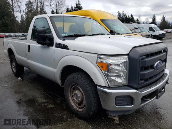 2014 Ford F-250 XL with VIN 1FTBF2A6XEEB42193, listed as a Copart auction lot 81949654 with 157,687 mi miles and Salvage title. Bid and sale history available at DreamBid. Image 4.